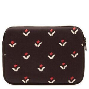 Marc Jacobs iPad Tablet Case Black Floral Neoprene Zip Computer Universal Tulip
